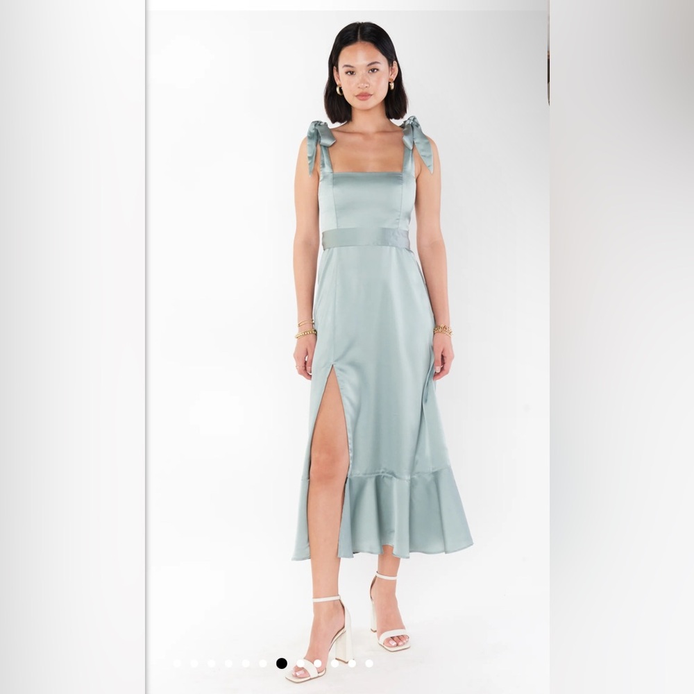 Show Me Your Mumu Clair Midi in Silver Sage size  XS - Picture 5 of 5